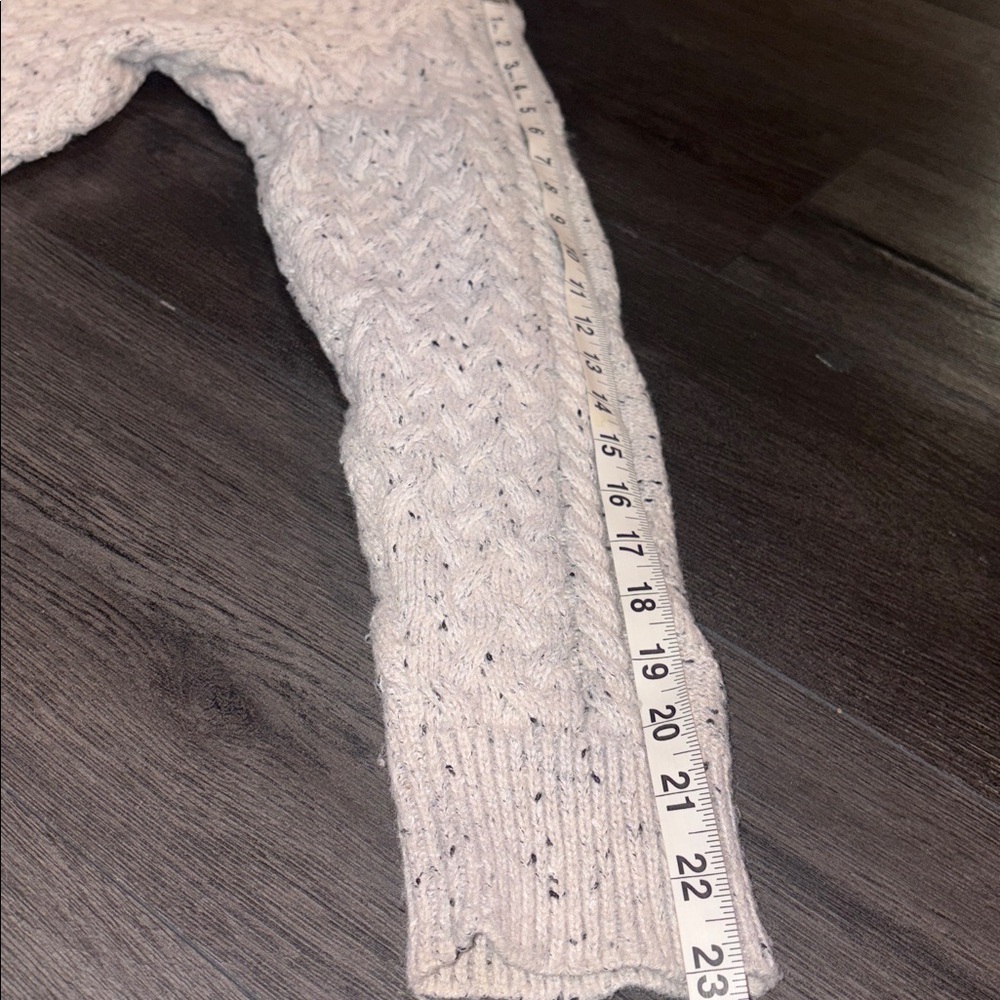 Aelfric Eden 90s Oversized Cable Knit Crewneck Sweater Beige Size S Unisex - Picture 7 of 10